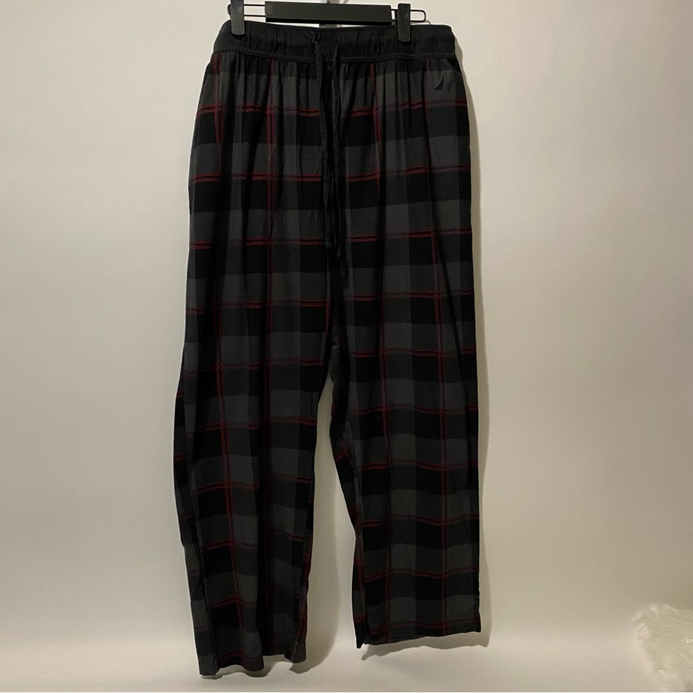 Nautica Grey and Red Pajama Pants